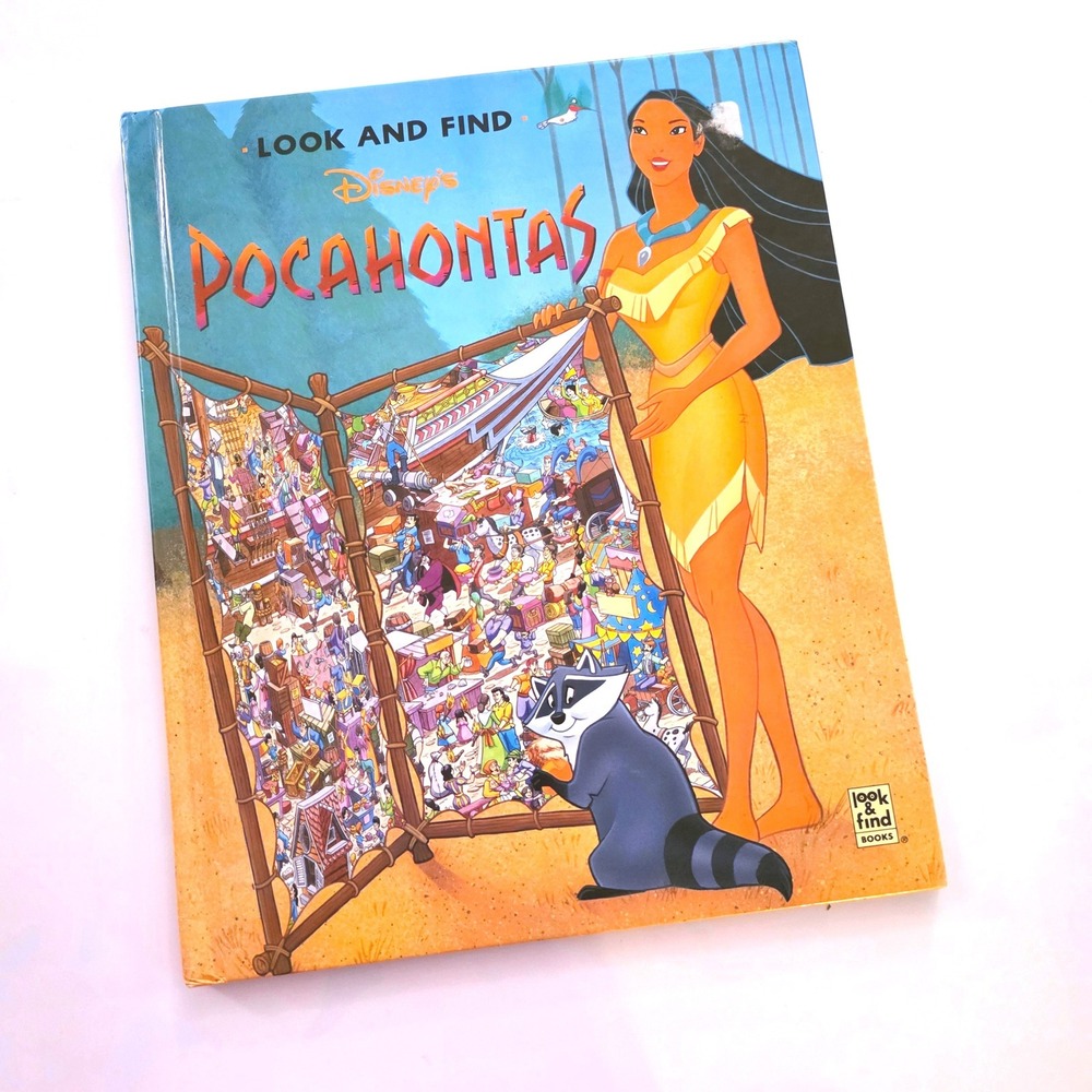 Disney Pocahontas Look and Find Book 1995 Vintage Hardcover Activity Book